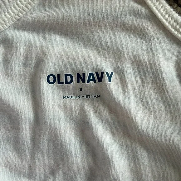 Old Navy Striped Tank Top Built-In Bra Size S Red White Blue - Picture 6 of 6